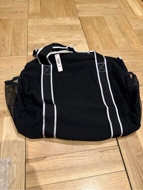 PINK Victoria's Secret Black Tote with White Trim